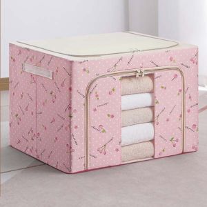 ⭐️Mua 6 tặng 1⭐️(24-100L)Túi Đựng Quần Áo Khung Thép Đa NăngThùng Vải Đựng Đồ Đa Năng Gấp Gọn 24-100L--Dài 60 x Rộng 42 x Cao 35cm