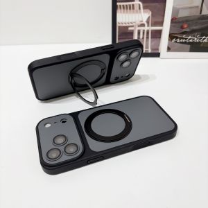Applicable iPhone18pro Phone case with magnetic rotating stand for devices 17/16 Wholesale of drop-proof cases
