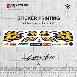 S2 Striping Variasi HONDA SCOOPY FI | Motif Api viral Limited Edition| Sticker Printing (NON TRANSPARAN) By MUEZZA STICKER
