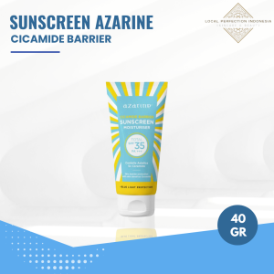 Sunscreen Azarine Cicamide Barrier Moisturiser Spf 35 PA +++ 40 ml - Azarine Hydrasoothe Sunscreen Gel With Blue Light Protection Spf 45