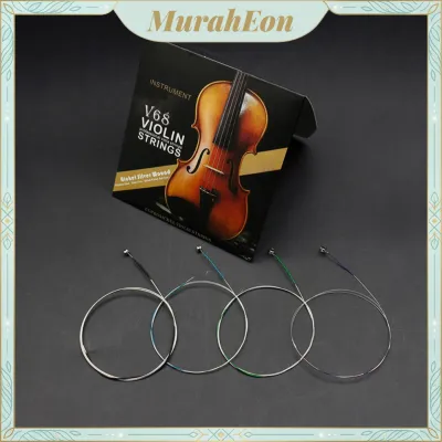 Universal Full Set (E-A-D-G) Violin Fiddle String Strings Steel Core Nickel-silver Wound with Nickel-plated Ball End for 4/4 3/4 1/2 1/4 Violins