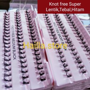 Bulu mata Tanam Eyelash Extension KNOT FREE EXTRA LENTIK EXTRA TEBAL HITAM 10 ply Super Premium Kualitas Export Bagus