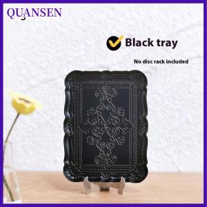 QUANSEN แผ่นจานอาหารลายนูนขนาดเล็กของเล่นจำลองบ้านตุ๊กตา1ชิ้น