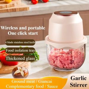 ESH63 350ml Electric Blender Mixer Multifunctional Cordless Food Chopper Food Processor Portable Garlic Crusher Home Kitchen