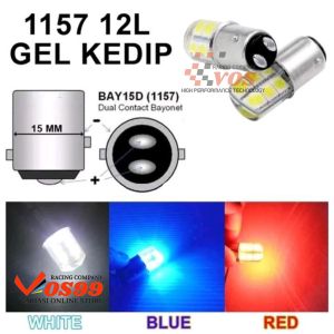LAMPU STOP JELLY KEDIP 12 MATA LED BISA UNTUK SEMUA MOTOR DC 12V