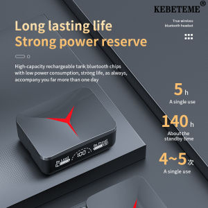 KEBETEME Tai Nghe Bluetooth M90 Tai Nghe Thể Thao Không Dây Chống Nước Kèm Hộp Sạc Cho Tất Cả Điện Thoại