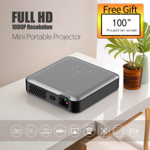 2025โปรเจคเตอร์ DLP ขนาดเล็กใหม่4K พร้อม HDMI Full HD กลางแจ้งเคลื่อนที่แบบพกพา WiFi บลูทูธไร้สายการเชื่อมต่อโทรศัพท์จอโปรเจคเตอร์สมาร์ทออฟฟิศ