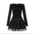 Cazi Rishima Dress - Váy cổ u chân váy xoè tầng - V02071223. 