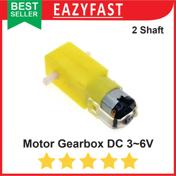 Dinamo Motor DC Gearbox Gear Box Robot Mobil Car Kuning