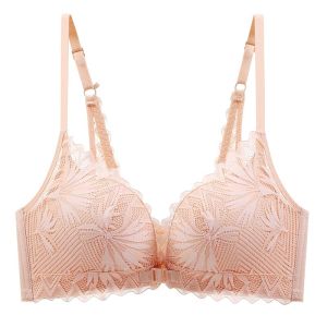 INTIMA New Thickened Foam Push Up Front Closure Bra for Women Underwear Comfort Wireless Beauty Back Small Breasts to Prevent Sagging Gather Bralette Lingerie