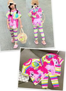 (11-40kg) bộ áo cánh dơi tay ngắn quần dài cho bé gái  thun lạnh loại 1 đẹp mềm mịn mát (936)