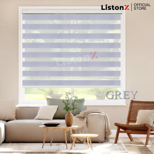 ListonX Korean Zebra Blinds | Modern Window Shades / Free Screws & Wall Plugs