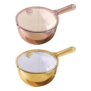 Vegetable Cleaning Basket With Drainage Hole Double Layer Structure Safe Plastic Colander Kitchen Accessory