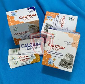 BOSSEN Calcium delight mèo - Bổ sung canxi khoáng cho mèo - Hộp 20 gói 2.5ml