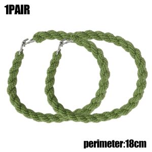 INNEED 2Pcs 18cm Trouser Leg Straps Polyester Black Green Khaki Leggings Elastic Rope Durable Leg Ties Rope Outdoor Hiking
