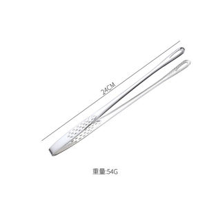 Stainless Steel Barbecue Clip Steak Clip Non-Slip Food Tongs Long Handle Elongated Cooking Clip Salad Steak Clamp Kitchen Cooking Baking Tool