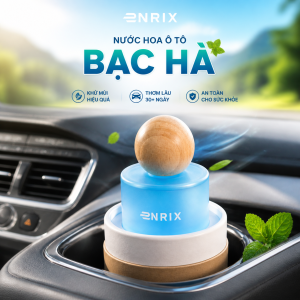 Nước Hoa Ô Tô Hương Bạc Hà Enrix 50ML cao cấp - Tinh Dầu Thơm Xe Hơi Dịu Nhẹ Chống Say Xe