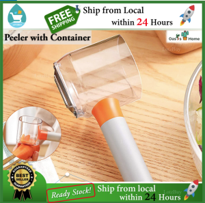 【Ready Stock】Oasis Home Fruit Vegetable Peeler/Chopper/Slicer Easy Kitchen Tools Slicer Peeler with Storage Container for Potato Tomato Onion Cheese Cucumber LotzBuy