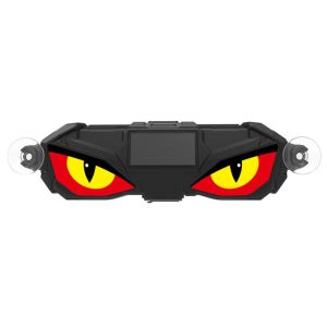 FORESTRY Cool Car Demon Eye Light Creative Suction Cup Installation LED Atmosphere Light Anti-Rear-End Light Safety Solar Warning Light Car Triangle Window