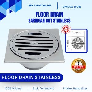 Saringan Got kamar Mandi Stainless Steel Tutup Floor Drain Afur Lantai Anti Tikus Kecoa Chrome