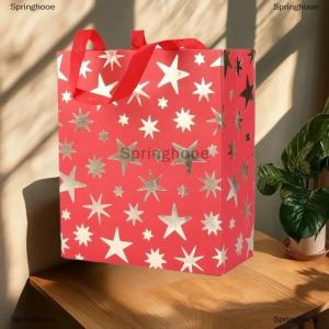 [COD] Springhooe 5 Red Plastic Christmas Gift Bags - Durable Holiday Tote Bags Perfect For Christmas New Year Valentines Day