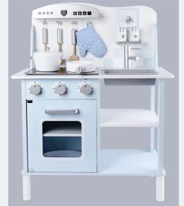 EASY WEARHOUSE Children Large Wooden Kitchen Simulation Playset Cooking Pretend Play Toys