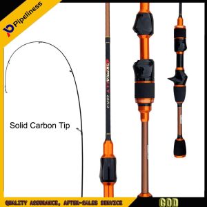 UL lightweight carbon fiber fishing lure rod sensitive and stronger for catch fish 1.68m/1.8m spinning/casting cheap fishing rod for all water lure:0.8-5g line:2-6lb