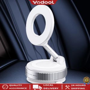 Magnetic Car Mount with 360 Degree Rotation and Vacuum Suction for Stable Smartphone Holding
