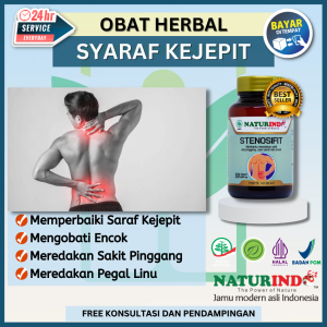 Obat Saraf Kejepit Yg Ampuh Herbal Syaraf Urat Pinggang Nyeri Encok Stenosifit Isi 50 Kapsul