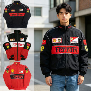 【Local Brand】Áo khoác Ferrari thêu Áo khoác bomber gió nam Áo khoác mỏng thể thao thời trang