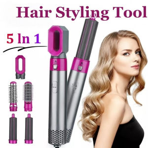 5-in-1 Electric Hair Styler Dryer Comb Curler Straightener Air-Wrap Styler Wet & Dry Dual Use
