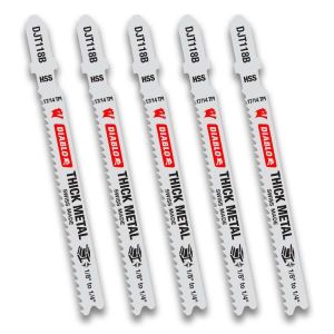 Diablo 3 in. x 14 TPI HSS Thick Metal Jigsaw Blade (5-Pack) Power Tool Accessories