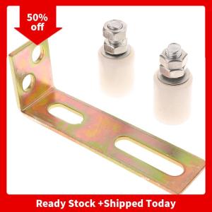 🔥🔥🔥pheebss ลูกกลิ้งนำทางประตูชานบ้าน1ชุดลูกกลิ้งนำทางประตูบานเลื่อนพร้อมตัวยึดเสา L ลูกกลิ้งไนลอนคู่แบบปรับได้