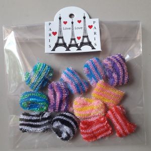 ANJU1234/ COD/ 12 PCS = 6 PASANG DONAT HANDUK / 1 LS DONAT HANDUK WARNA WARNI / HIASAN RAMBUT ANAK DONAT HANDUK / IKAT RAMBUT DONAT