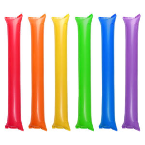 2PCS Balloon Clapper Thunder Pong Pong Cheering Inflatable Sticks Cheerleaders Sticks Music Festival Party Concert Props Long Strip Balloons
