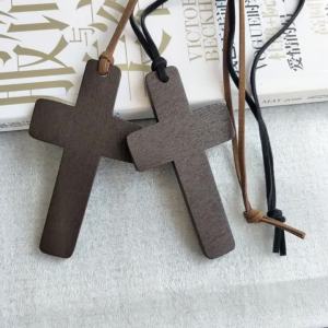 367A Jesus for Cross Crucifix Necklace Pendant Plain Wooden for Men Women Children Kids Boy Girl Gift Car Rearview Mirror Pen