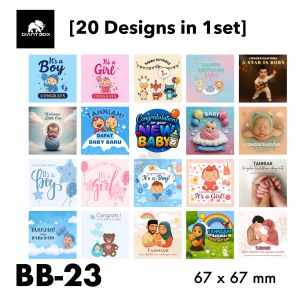 10pcs Newborn Baby Greeting Card Set | Baby Shower Wishes & Blessing Cards