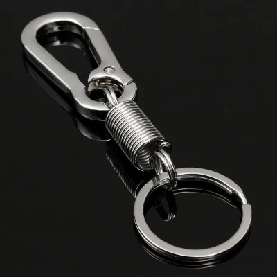 3/5/10Pcs Zinc Alloy Spring Keychain Retractable Anti-lost Climbing Hook Keyring Gourd Buckle Carabiner Waist Belt Clip Keyring Universal Key Holder Metal Key Chains Accessories