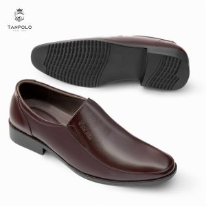 Giày Tây Nam 4083 Da Bò Thật TANPOLO Da Mềm Cao Cấp – Giày Nam Đế Êm Chống Trơn