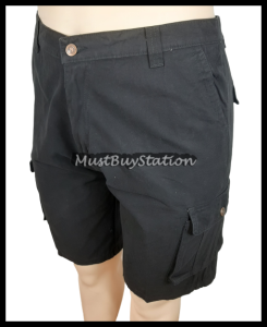 MBS Men Big Size Cargo Short Pants Multi Pocket with Zipper 6 Pockets (Plus Size 35 - 48)