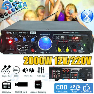 Lexing AV-339 Stereo Mixing Power Amplifier with Bluetooth 220V 12V 2000W