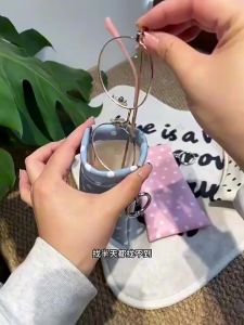 Polka Dot Sunglasses Bag Automatic Closing Glasses Bag Polka Circle For Eyeglass Daily Carry