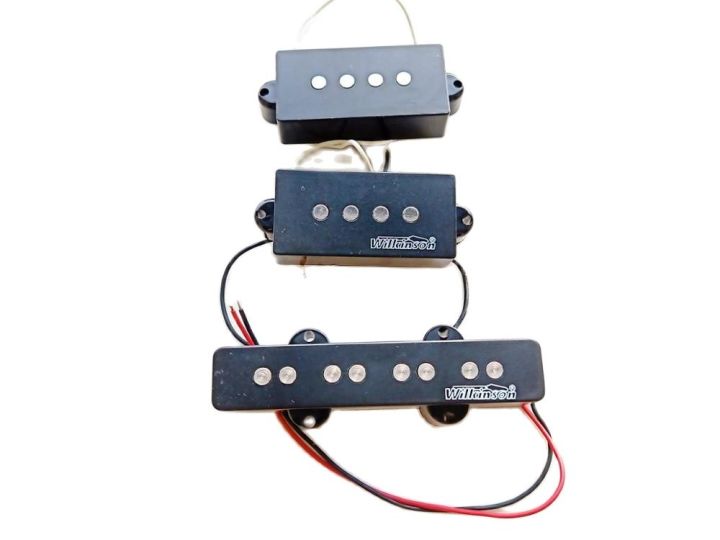 Wilkinson Bass Pickups Premium PJ V Jazz Bridge P Bass Pickup Set 4