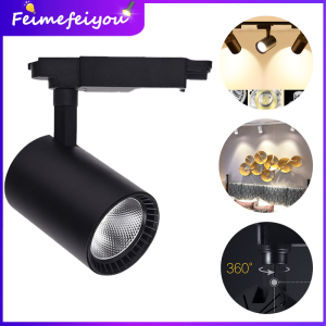 12W LED spotlight COB rail spotlight 3000K-6500K White/ Black shell For clothing stores jewelry stores Living room exhibition lighting Use 220V power