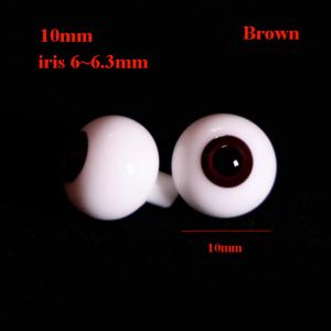 WININ 10/18mm Mắt thủy tinh Hồng Nâu Xám Dễ thương Phụ Kiện Đồ Chơi Thú Cưng An Toàn 1/4 Mắt Iris Nhỏ Dành cho búp bê BJD 1/6