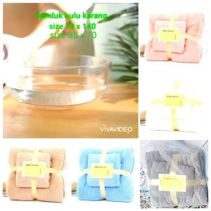 Handuk set 2 in 1 cotton towel premium serap air serbaguna Handuk mandi dan wajah