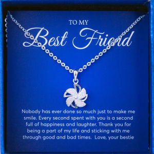 Mặt Dây Chuyền Bạc Tặng Bạn Thân Duy Hiển Nguyên Chất S990 Hình Chong Chóng 3D Mang Lại Năng Lượng Tích Cực Cho Người Đeo