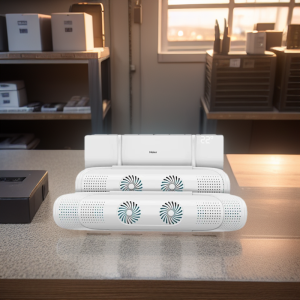 Simple and Stylish Design Double-Fan Wind Deflectorinstallation double-fan air conditioner deflector Anti-wind blowing Windshield