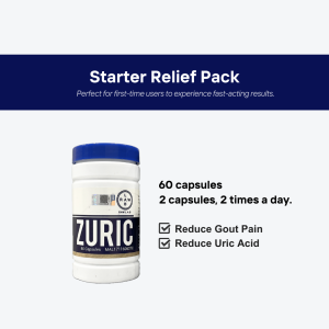 Zuric - Natural Gout Supplement | Relief Uric Acid (60’s) Gout Uric Acid Joint Pain