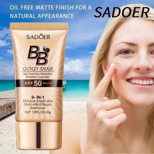 SADOER Gold Snail Sunscreen BB Cream Foundation Concealer Moisturizing Isolation Cream SPF50+PA+++